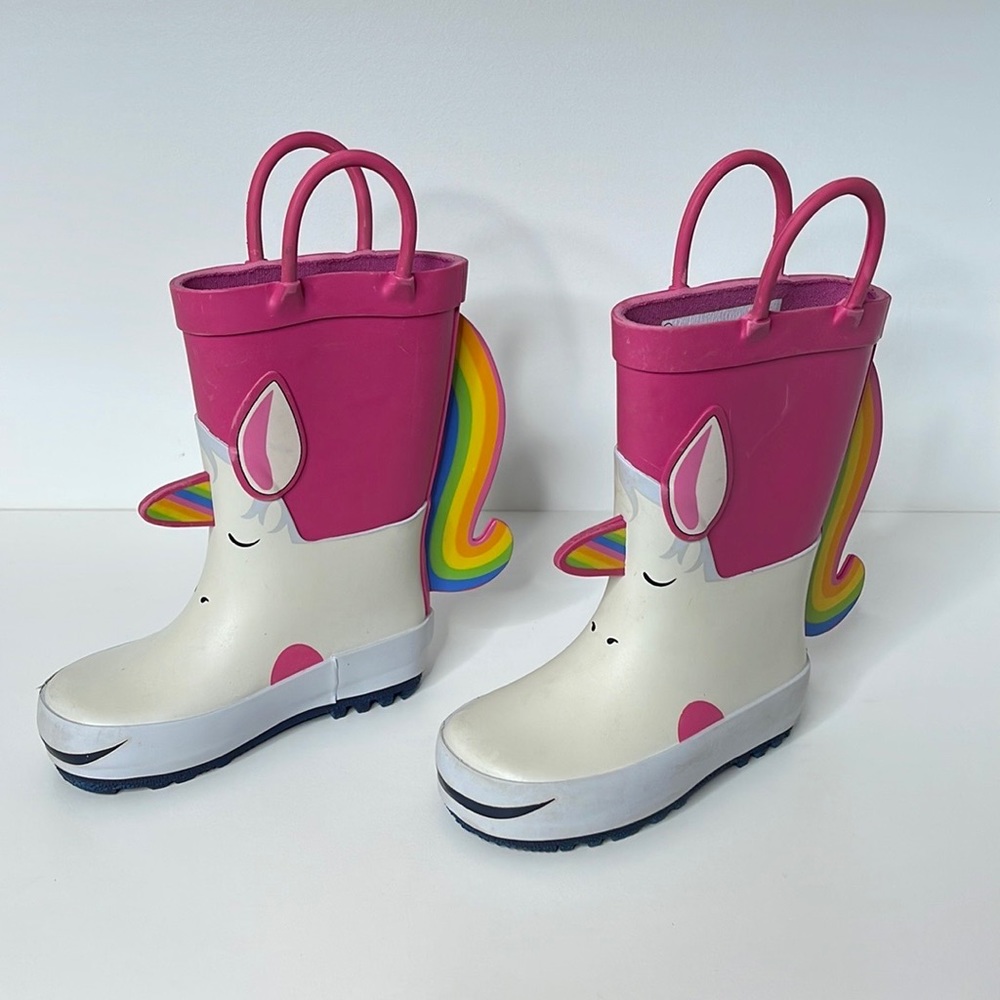 Girls Unicorn Rain Boots